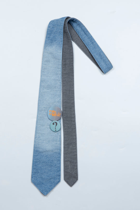 Reversible Fade Denim Tie