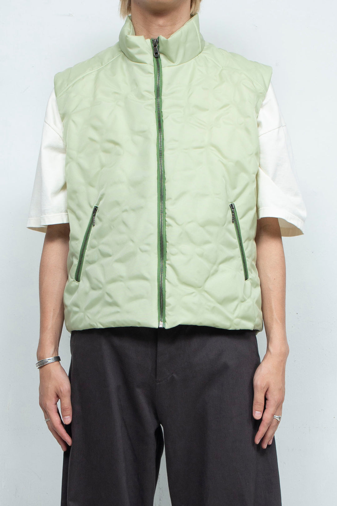 LEAF VEIN VEST GREEN