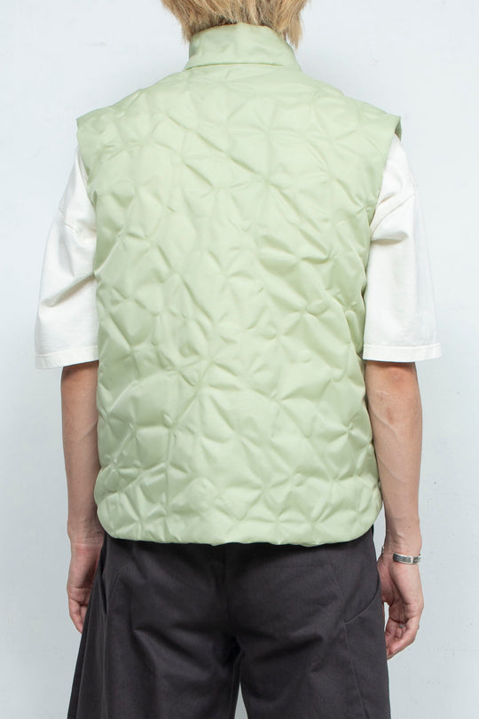 LEAF VEIN VEST GREEN