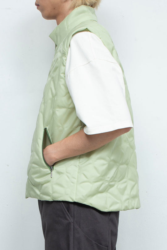 LEAF VEIN VEST GREEN