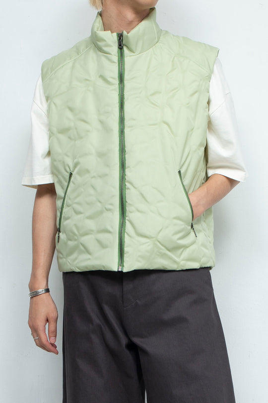 LEAF VEIN VEST GREEN