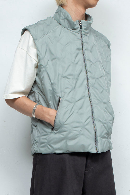 LEAF VEIN VEST GRAY