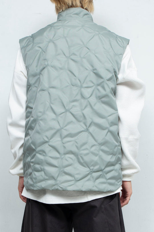 LEAF VEIN VEST GRAY