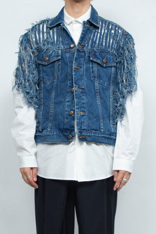 Denim Fringe Vest