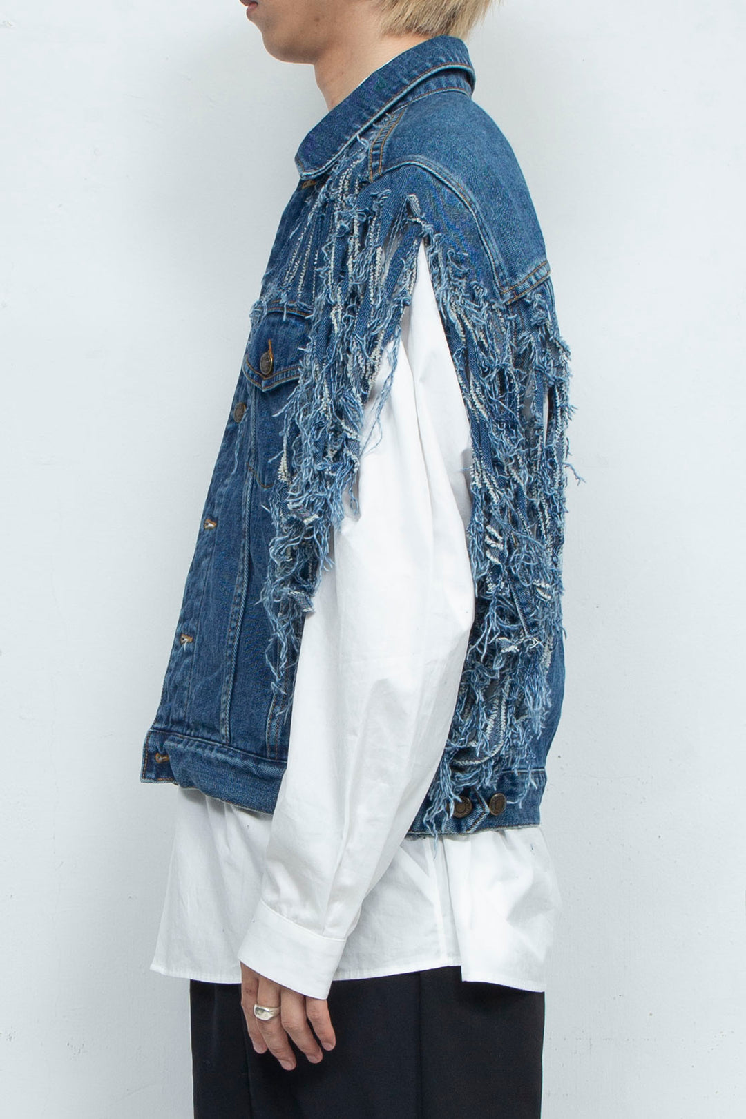 Denim Fringe Vest