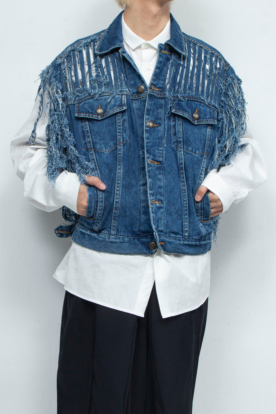 Denim Fringe Vest