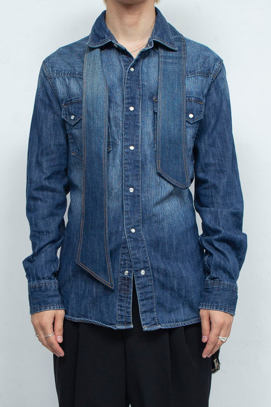 Denim Bowtie Shirts