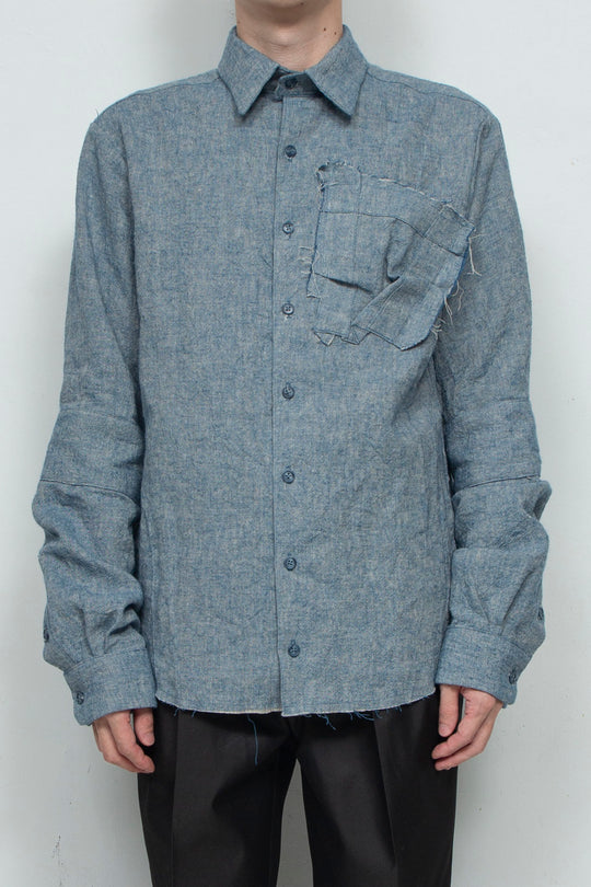 2 Cuff Shirts Blue Gray