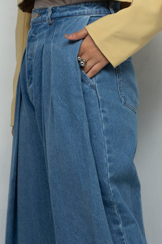 Mermaid waist jeans Blue