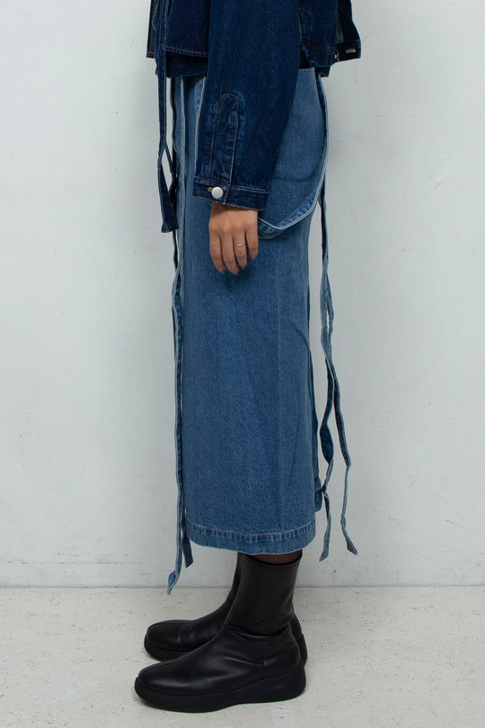 Fishtail 2way skirt Blue