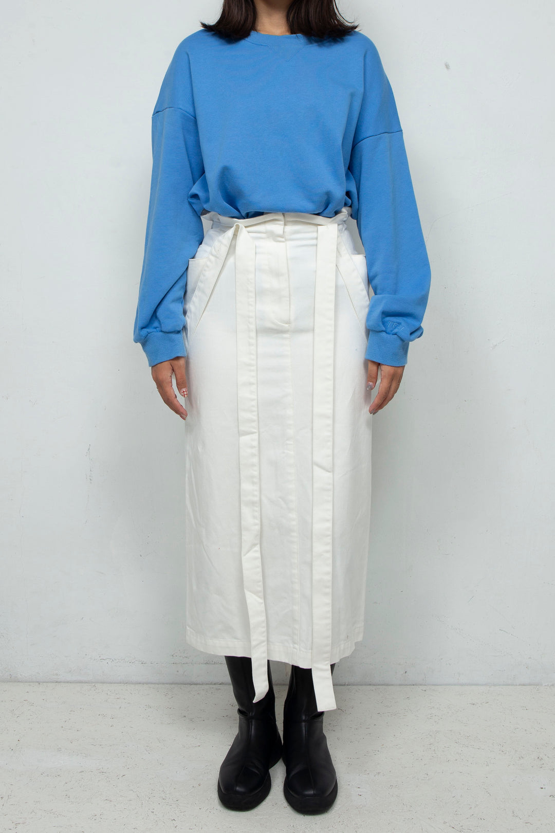 Fishtail 2way skirt White