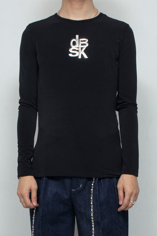 dBSK Motif Slim Fit Tops / BLACK