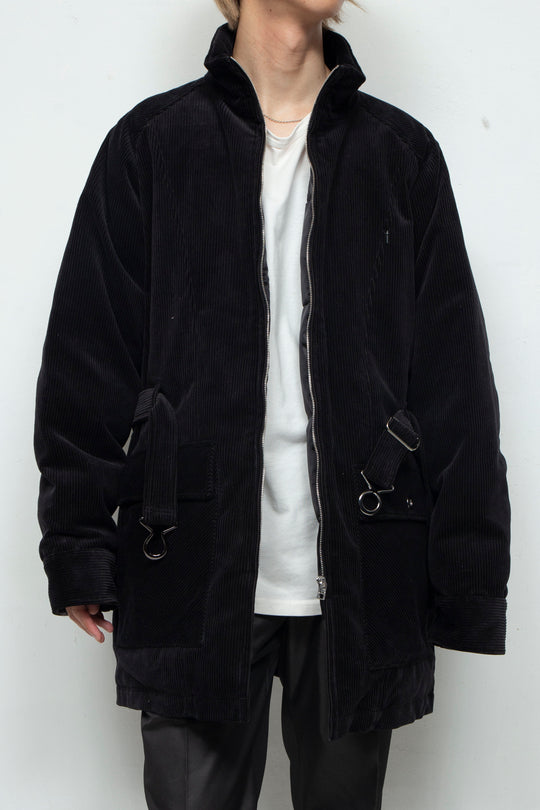 "KATAHDIN" Corduroy Down Half Coat BLACK