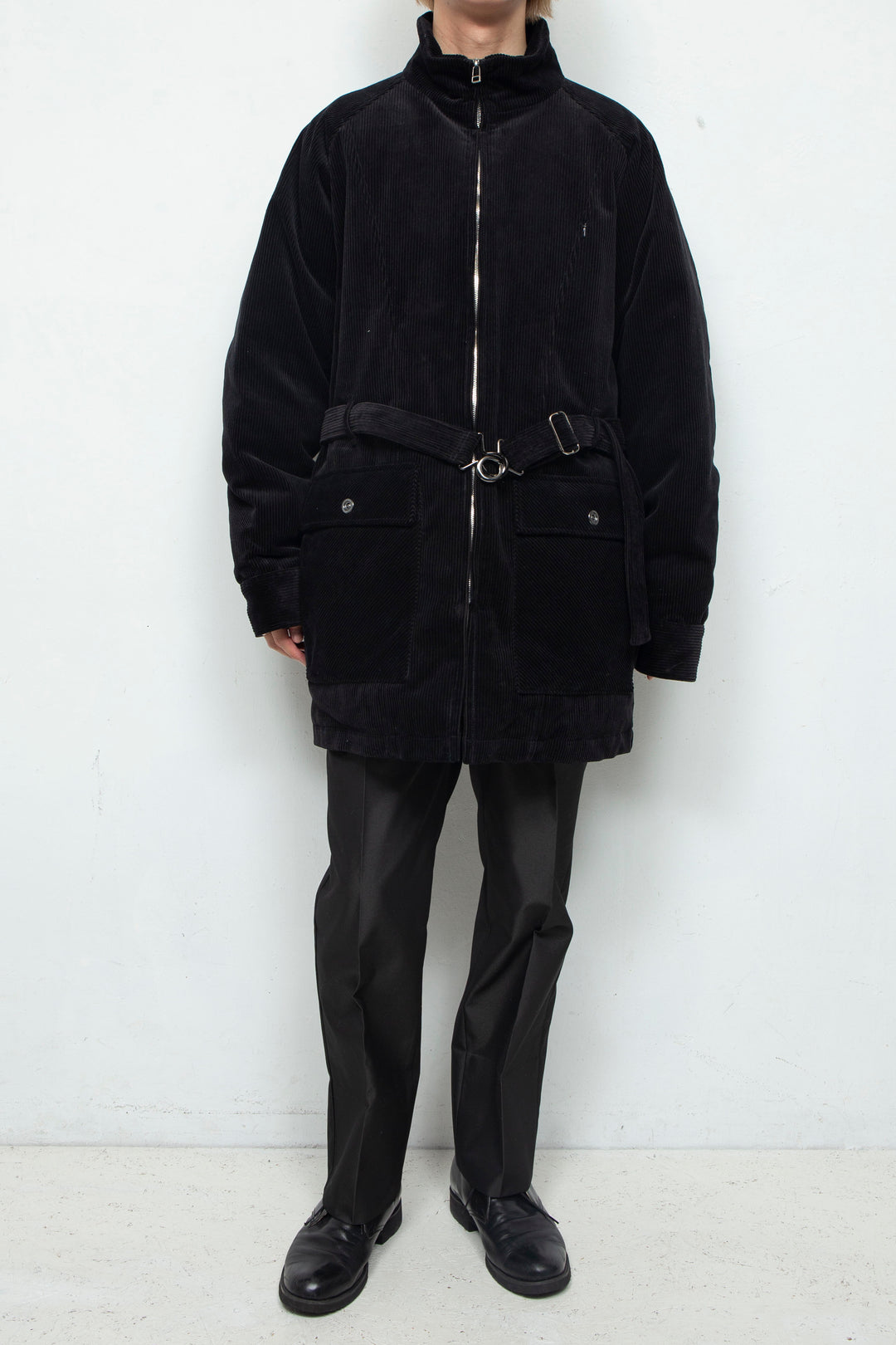 "KATAHDIN" Corduroy Down Half Coat BLACK