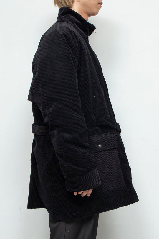 "KATAHDIN" Corduroy Down Half Coat BLACK