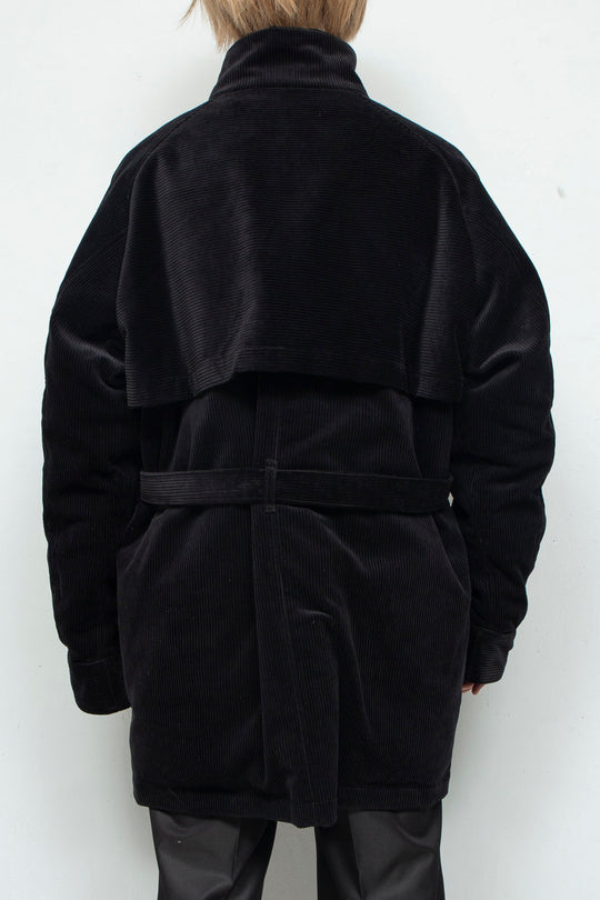 "KATAHDIN" Corduroy Down Half Coat BLACK