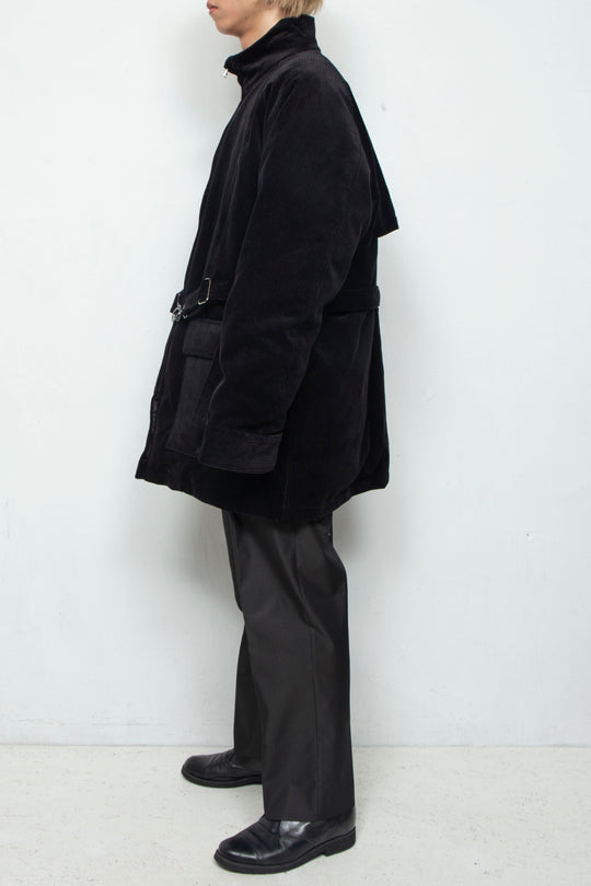 "KATAHDIN" Corduroy Down Half Coat BLACK