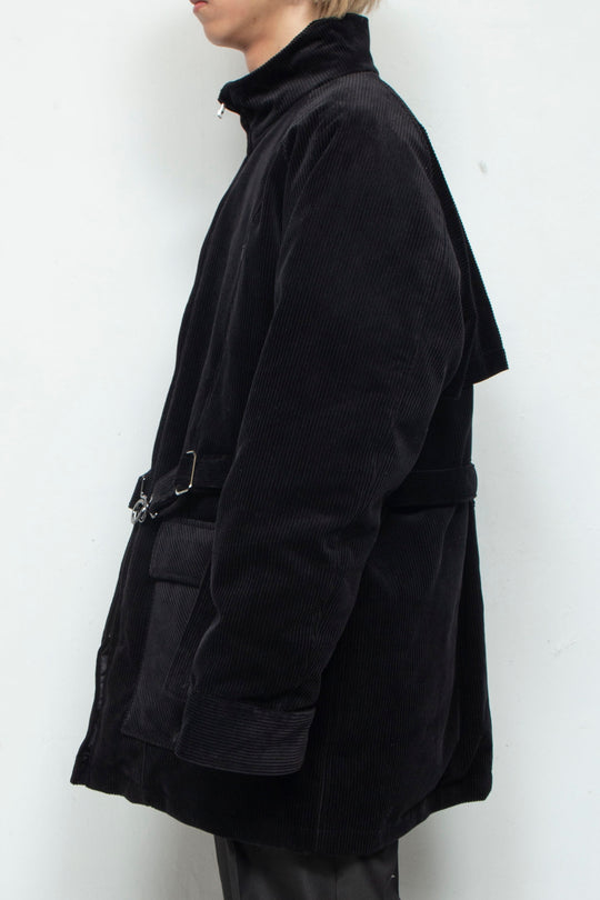 "KATAHDIN" Corduroy Down Half Coat BLACK