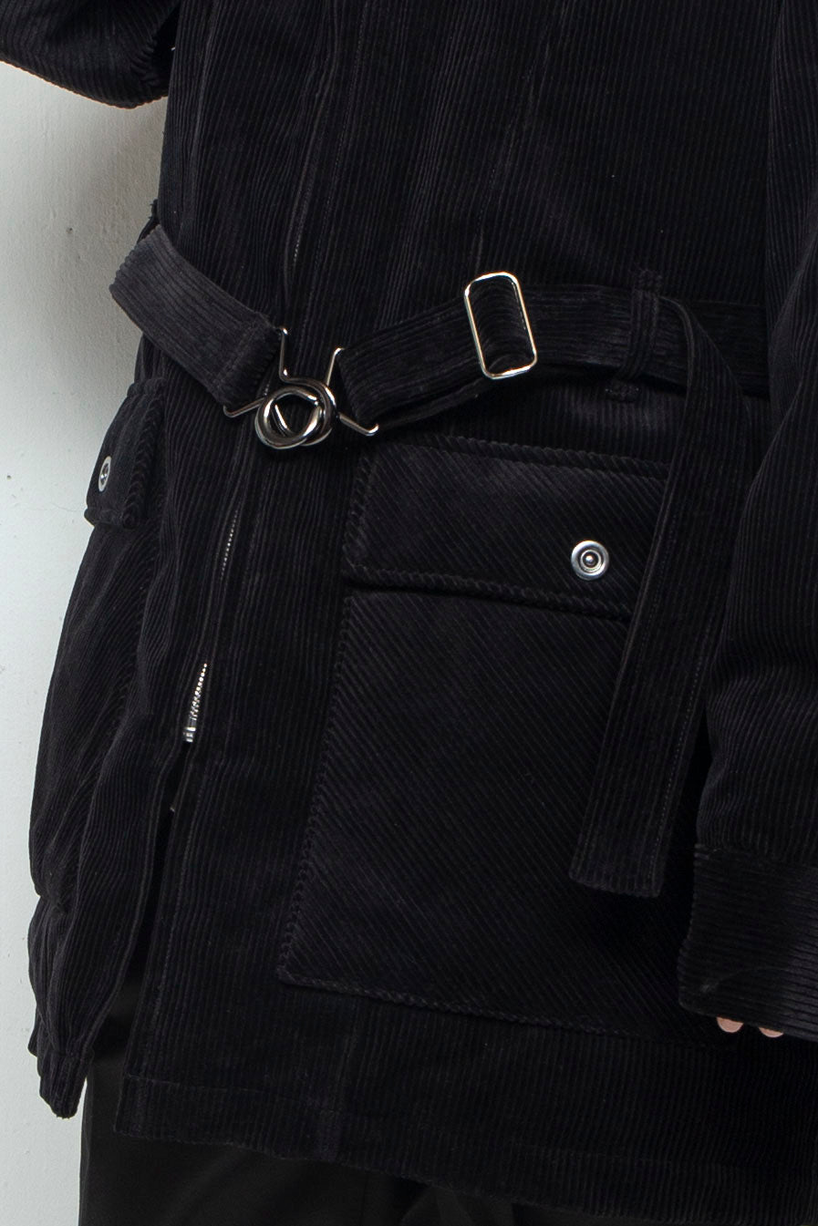 "KATAHDIN" Corduroy Down Half Coat BLACK