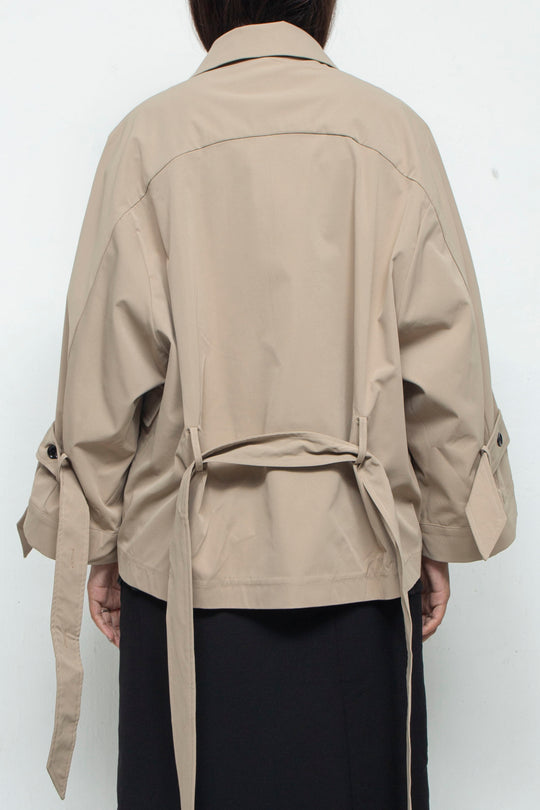 2way short trench coat Beige