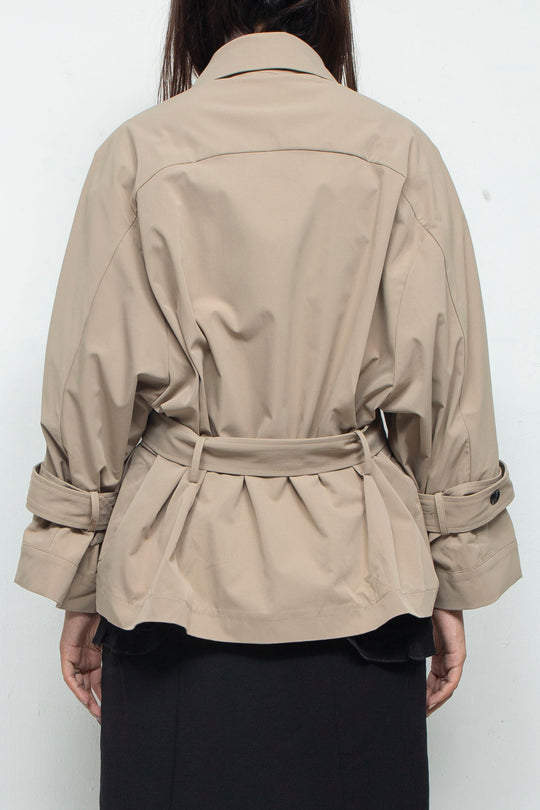 2way short trench coat Beige