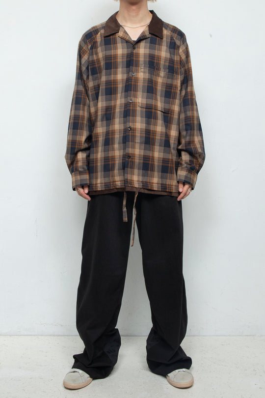 Ventilation Cleric Check Shirts Blouson BROWN