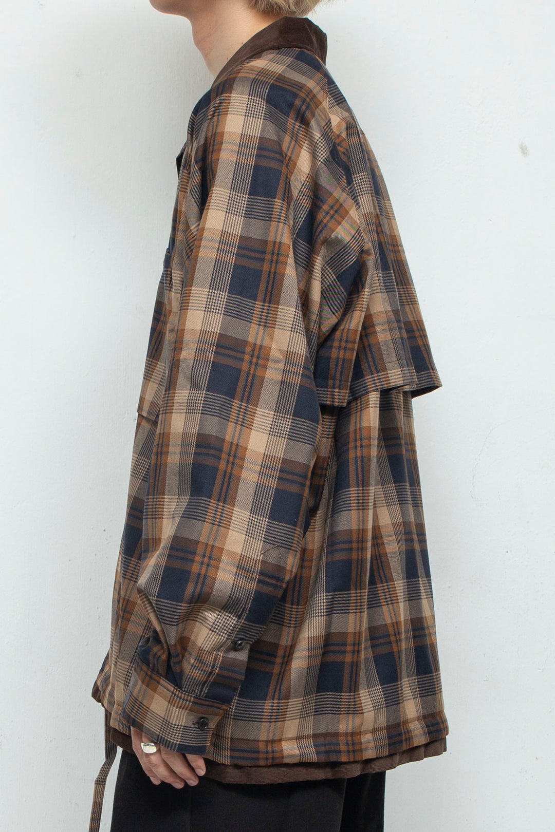 Ventilation Cleric Check Shirts Blouson BROWN