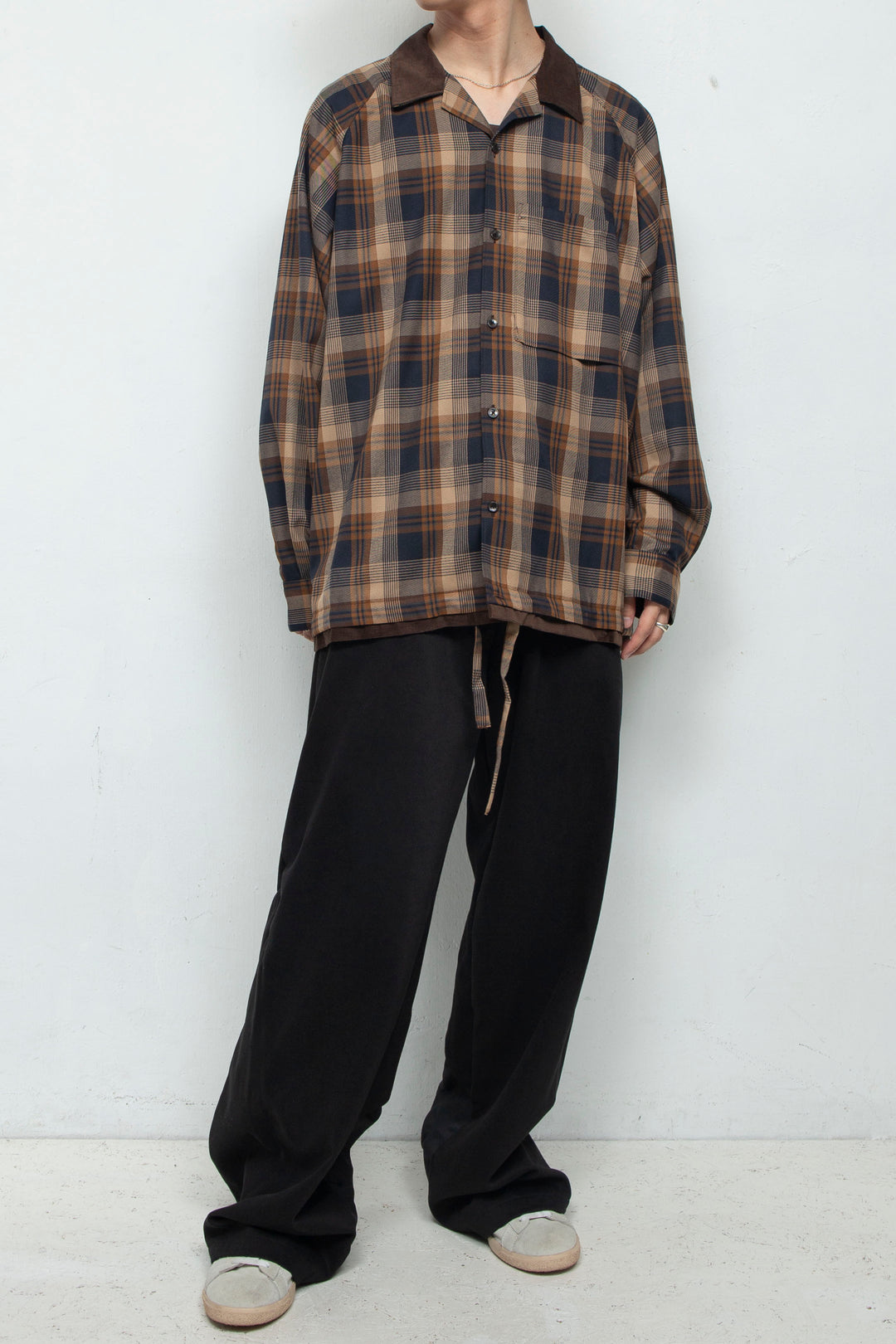 Ventilation Cleric Check Shirts Blouson BROWN