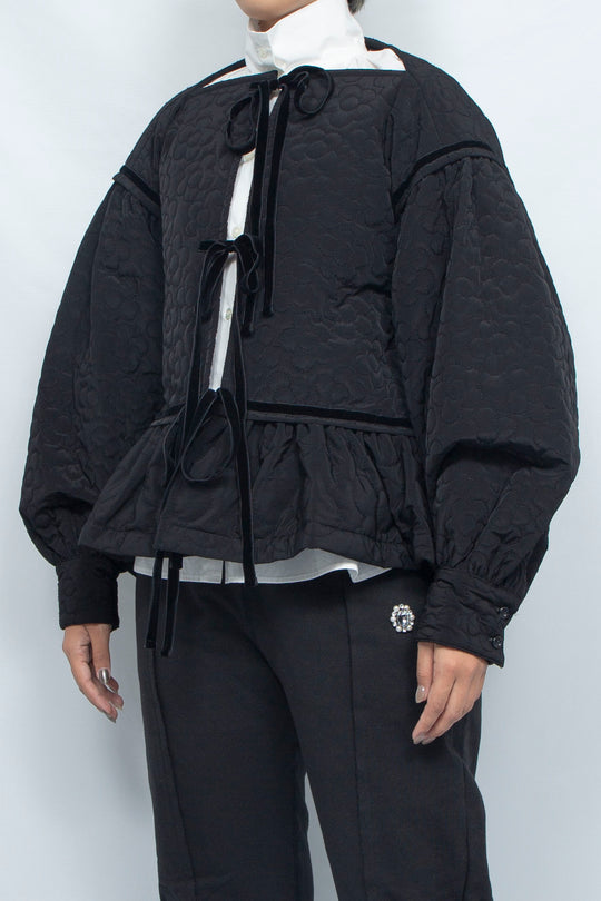 Quilting blouson Black