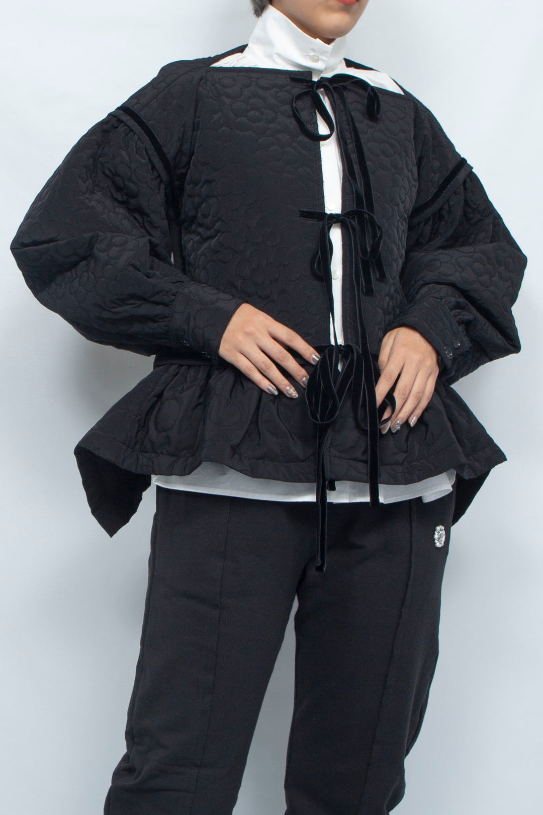 Quilting blouson Black