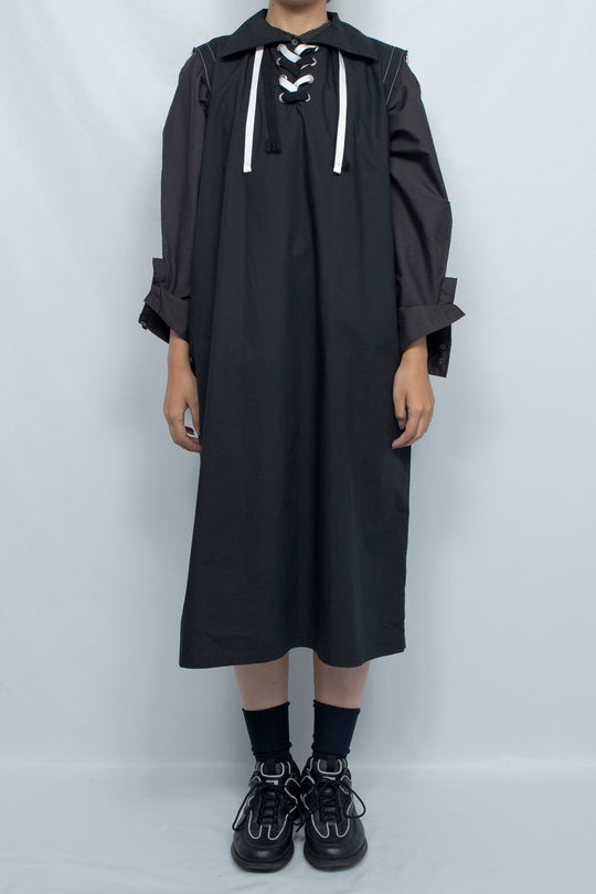 Sneaker Shirt Dress BLACK