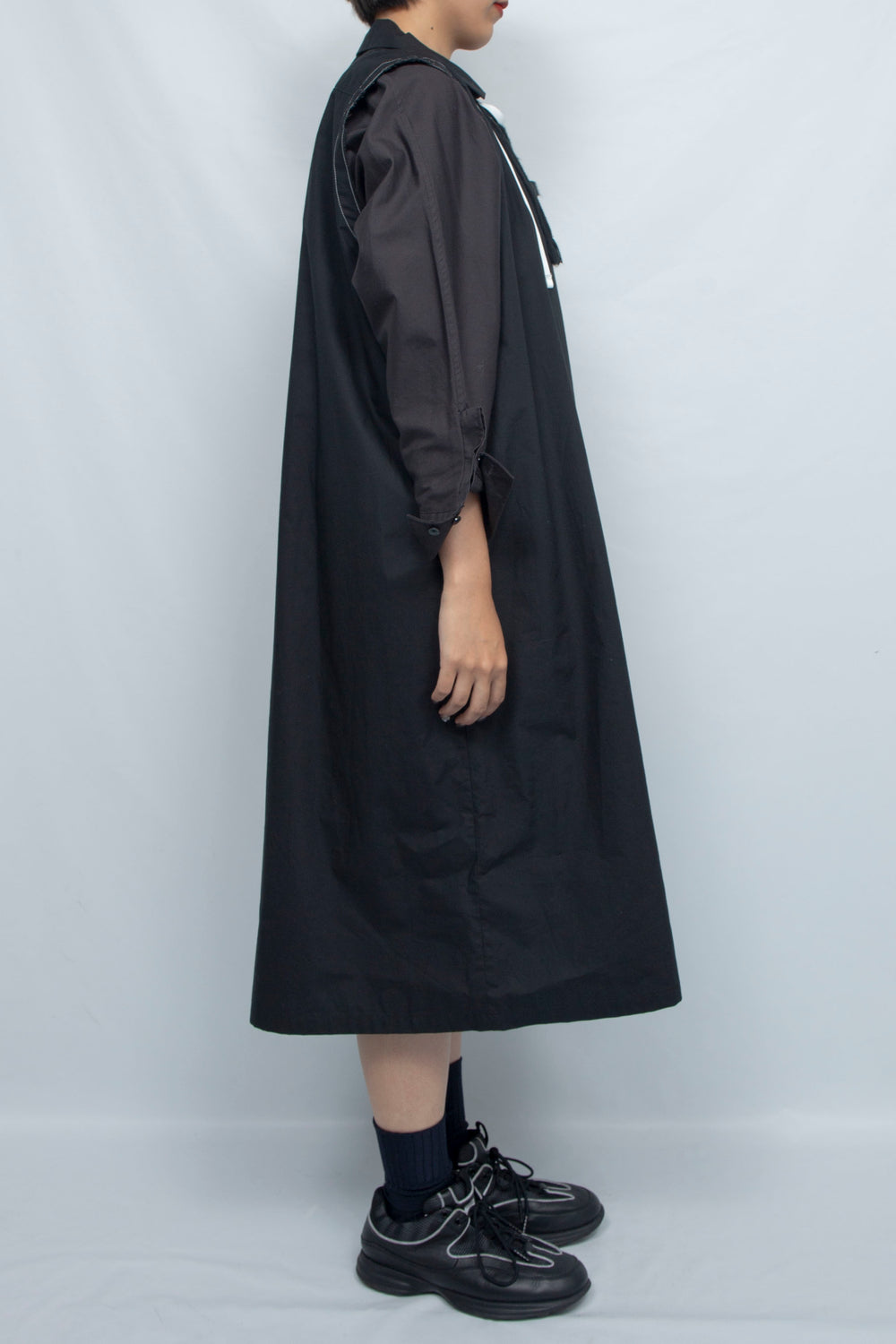 Sneaker Shirt Dress BLACK