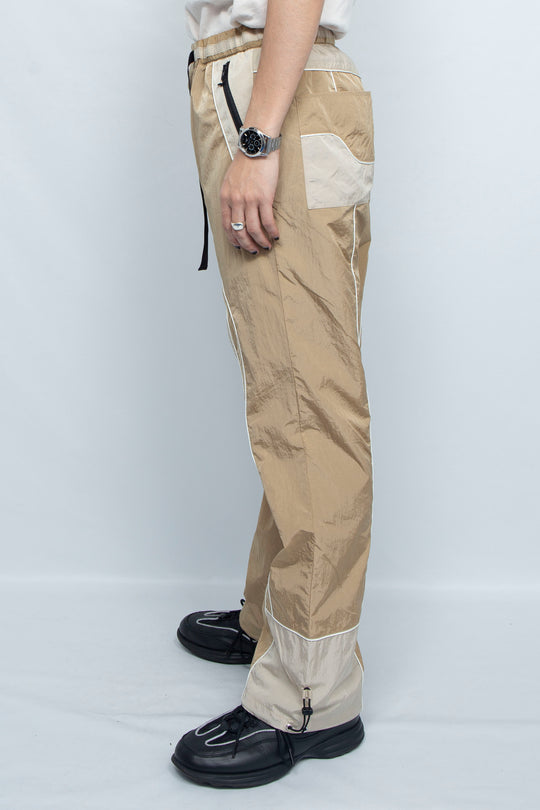 Nylon Line Pants Beige