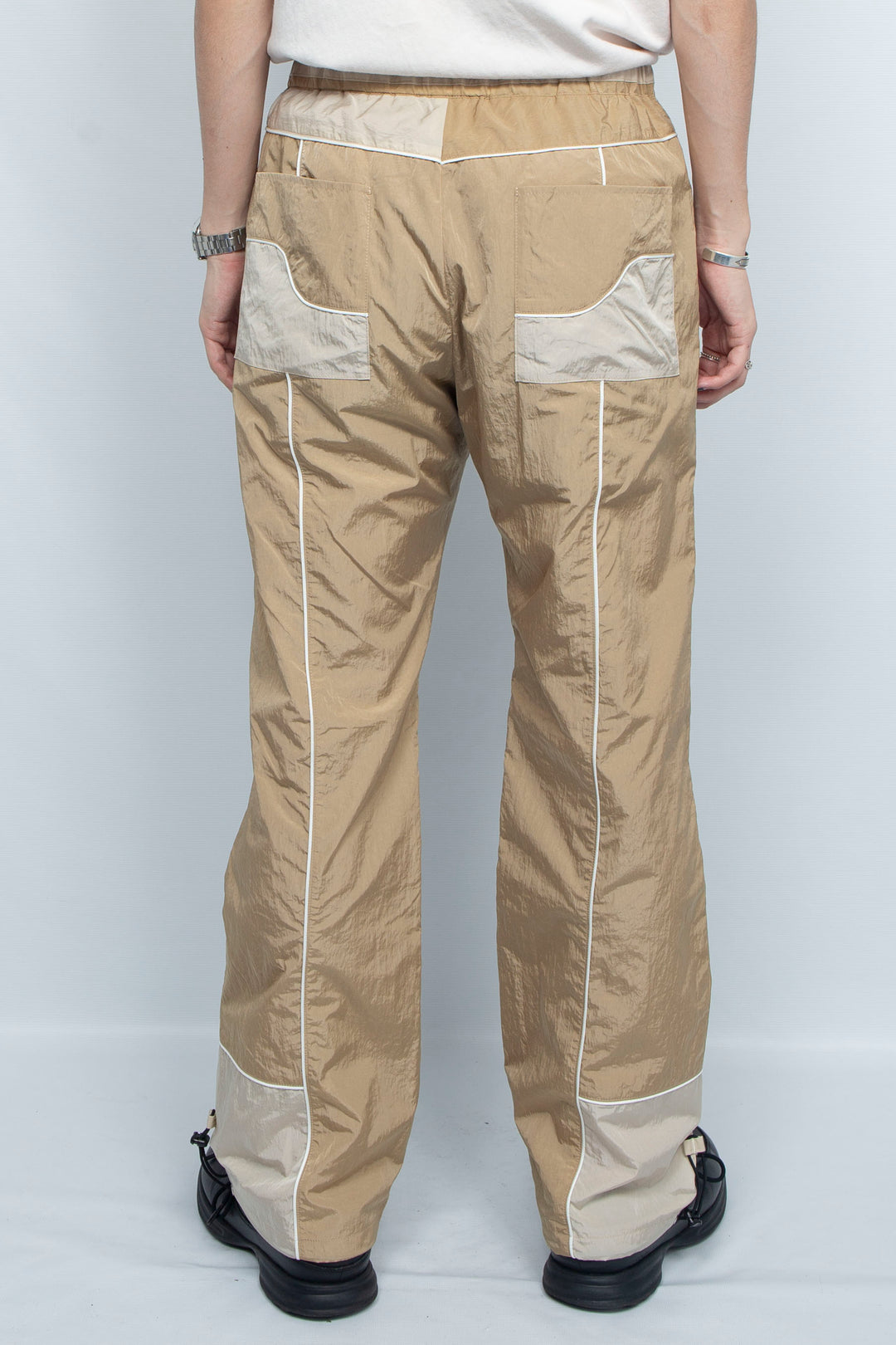 Nylon Line Pants Beige