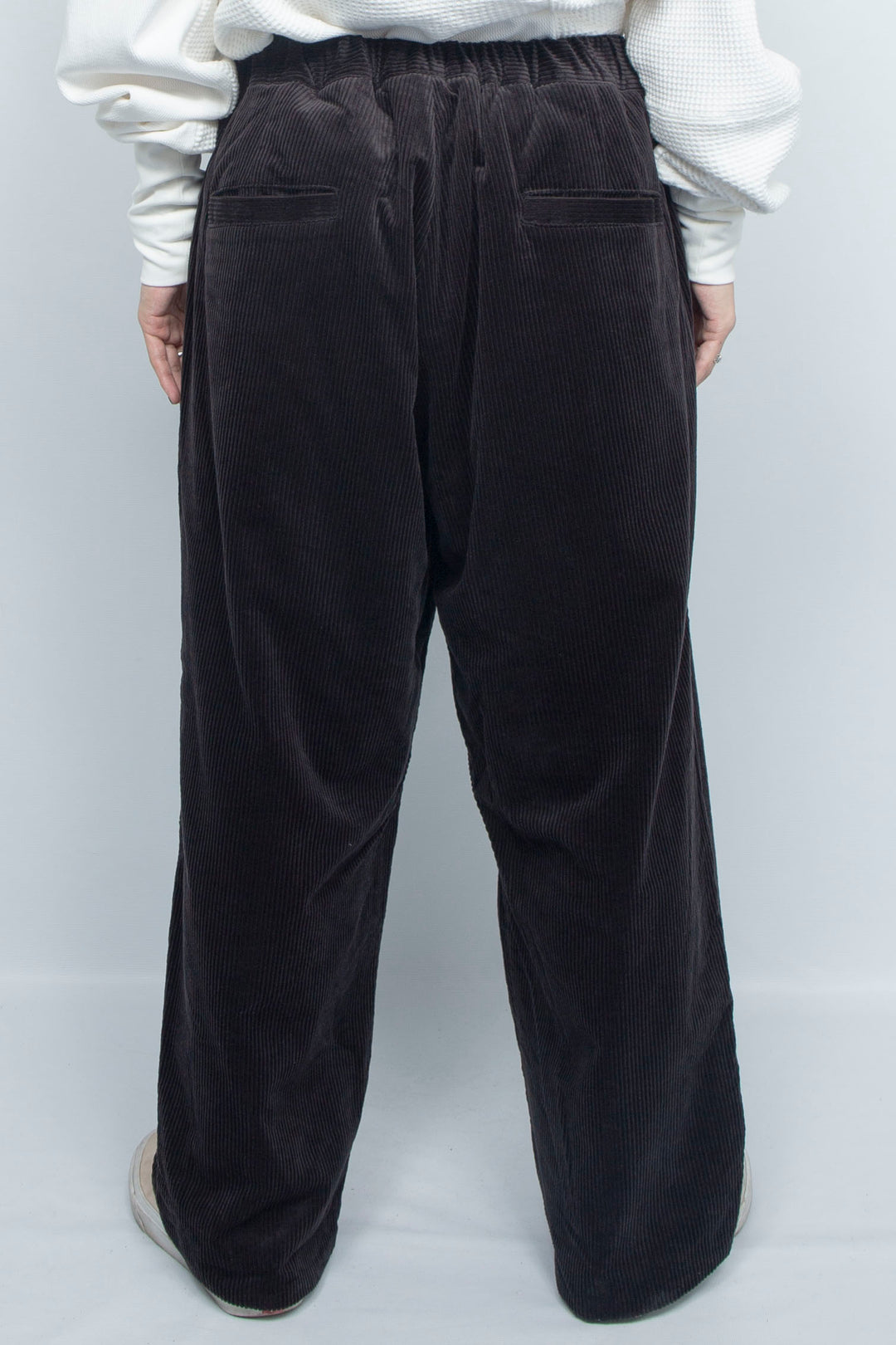 Corduroy Big Baloon Pants Black