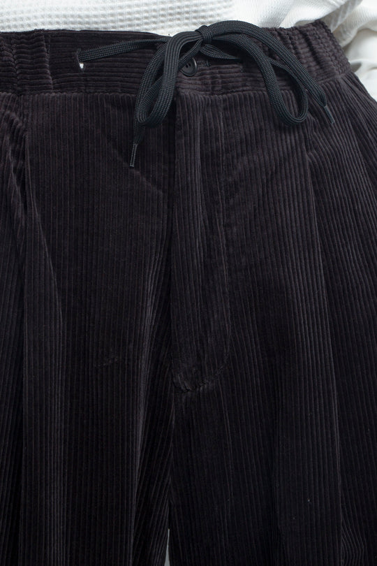 Corduroy Big Baloon Pants Black