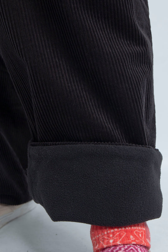 Corduroy Big Baloon Pants Black