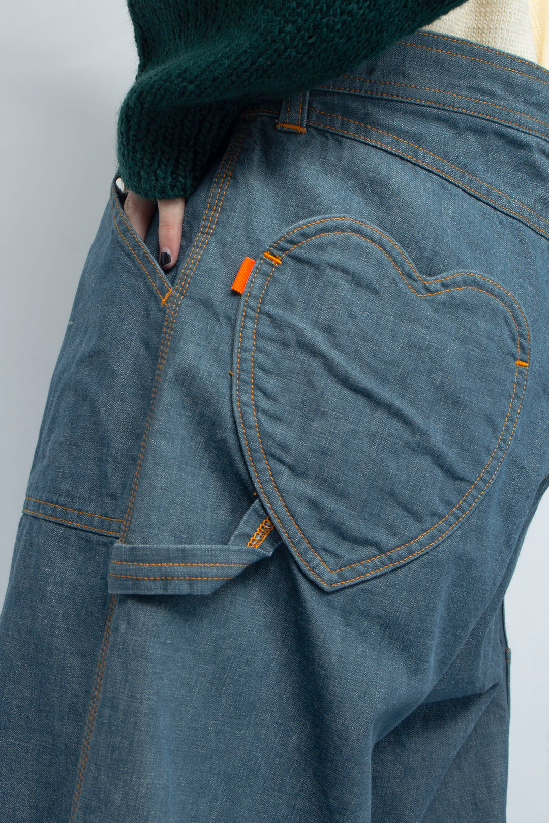 HEART ICON PAINTER JEANS PEACOCK