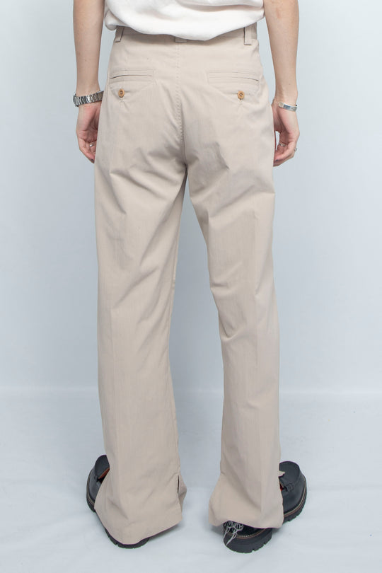 HEM SHIRRING TECH TROUSERS BEIGE