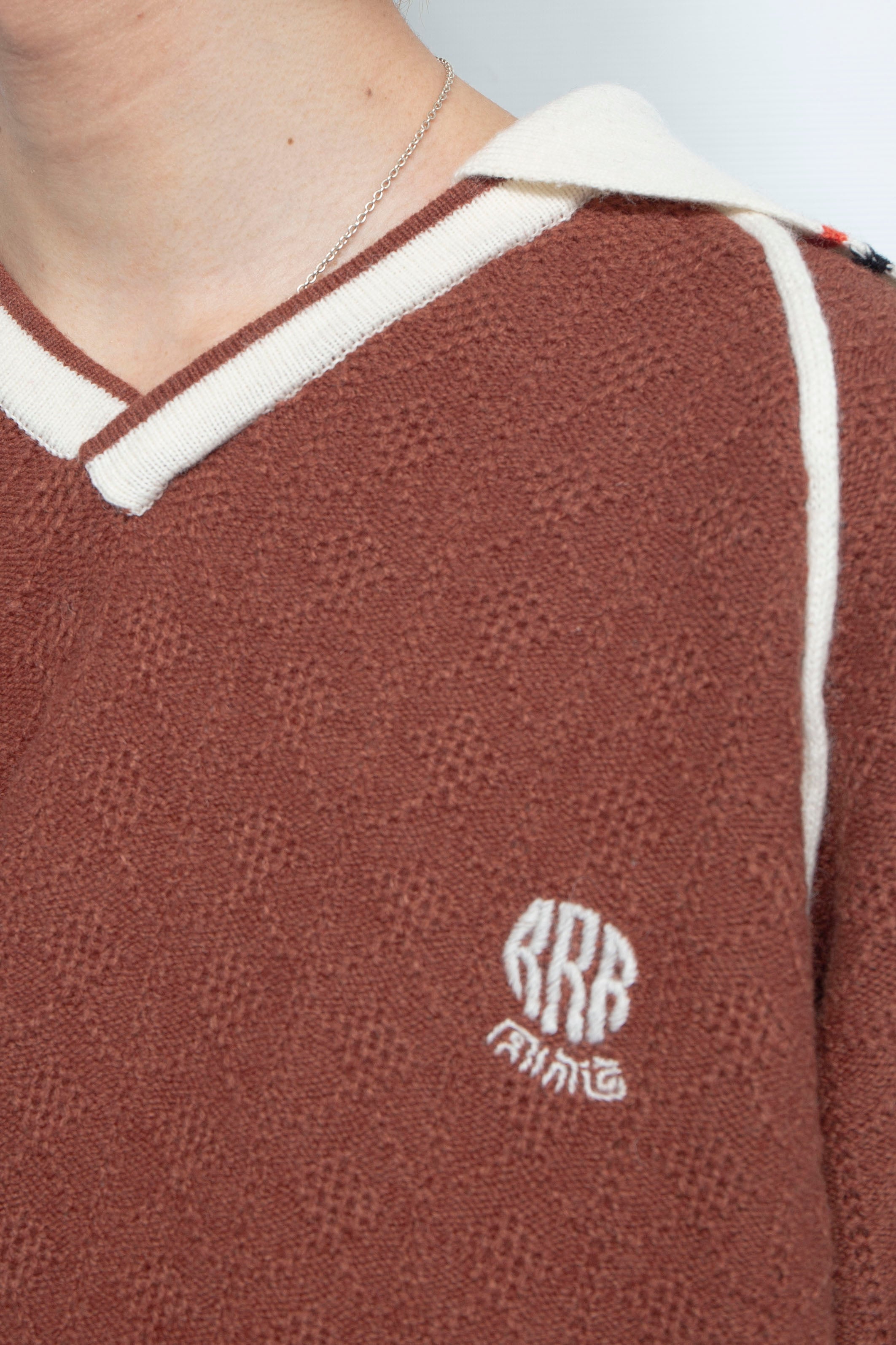 KNITTING CLASSIC SOCCER JERSEY RED / RICE NINE TEN(ライス KNITTING CLASSIC SOCCER JERSEY RED / RICE NINE TEN(ライス