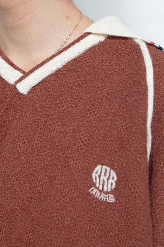 KNITTING CLASSIC SOCCER JERSEY BROWN