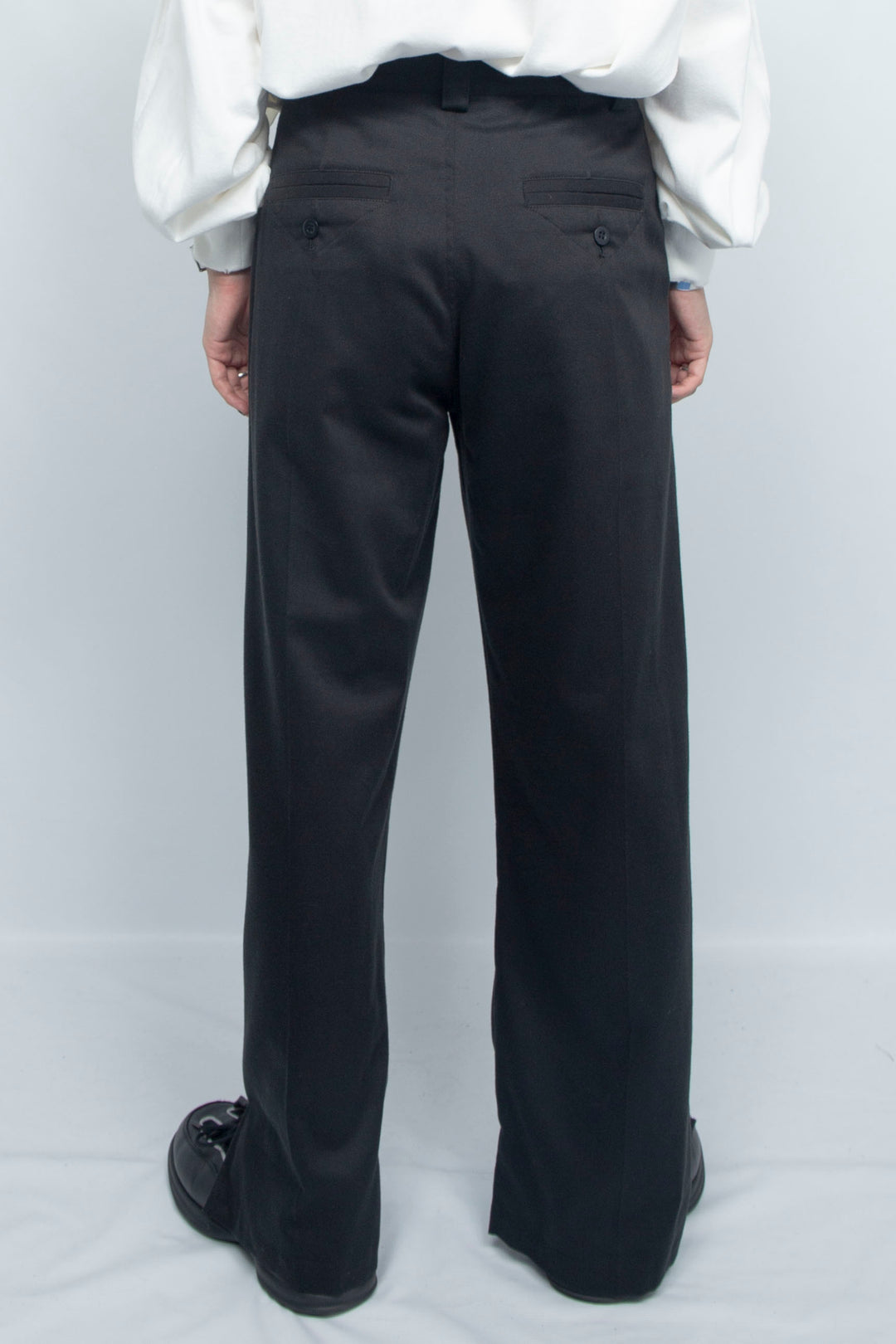 HEM SHIRRING CR TROUSERS BLACK