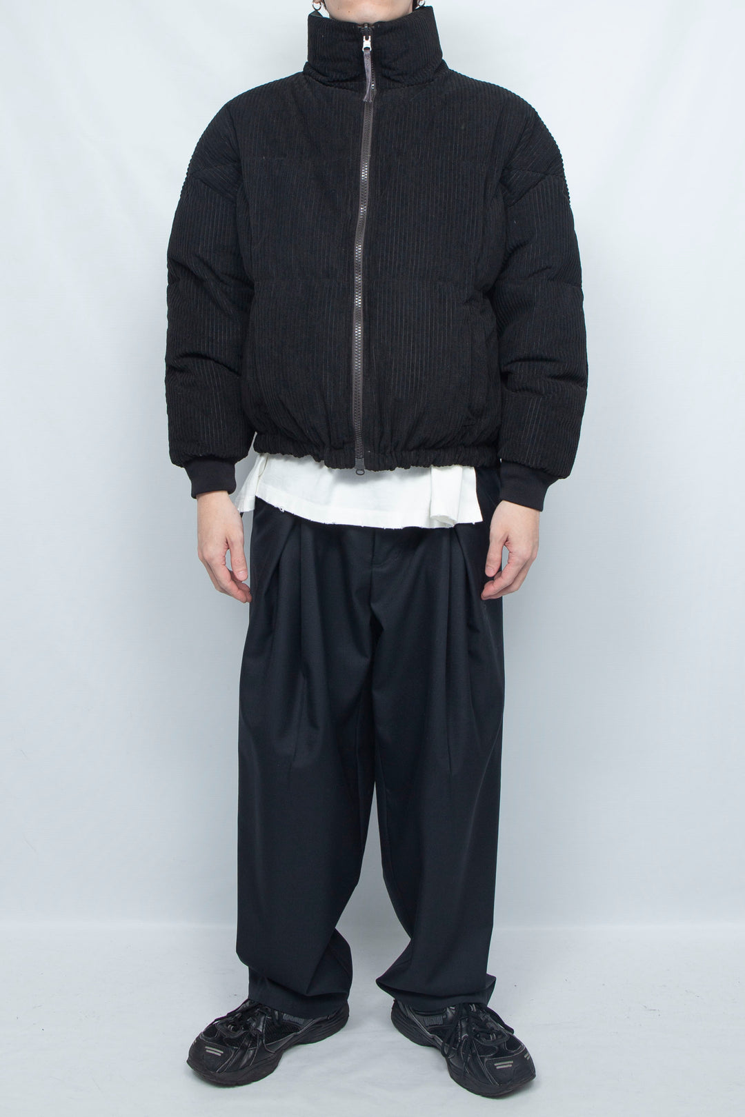 Sunset Check Reversible Down Blouson BLACK