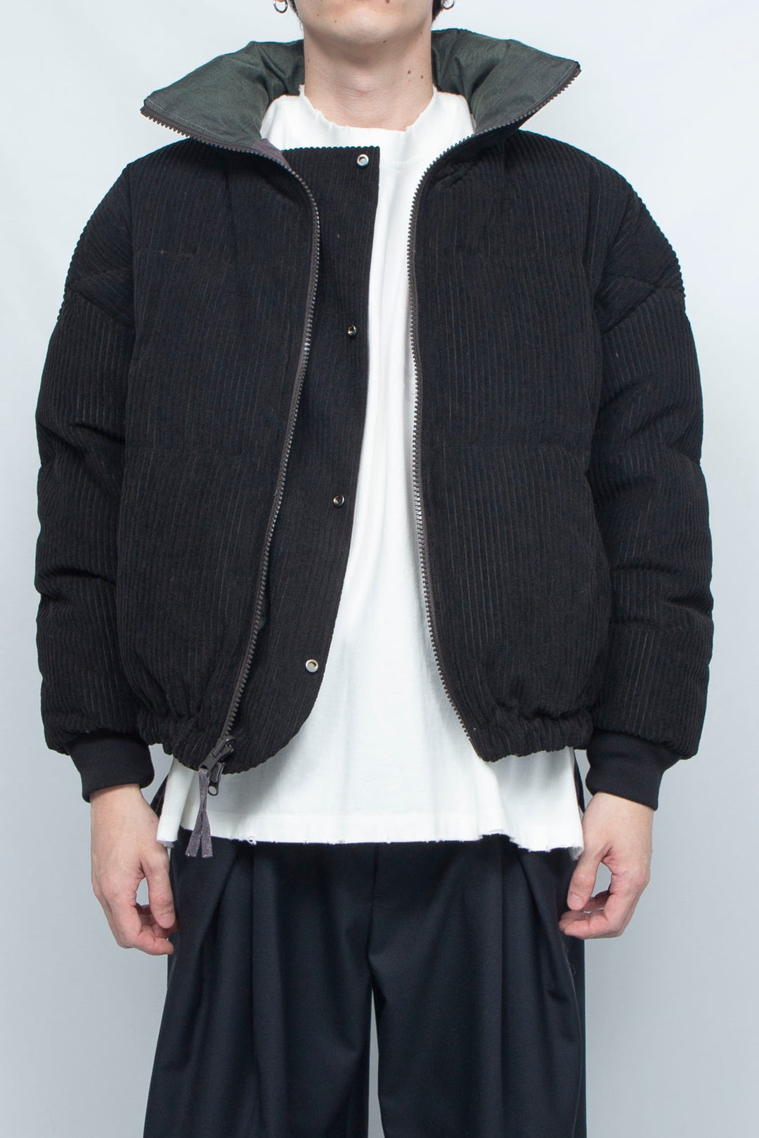 Sunset Check Reversible Down Blouson BLACK