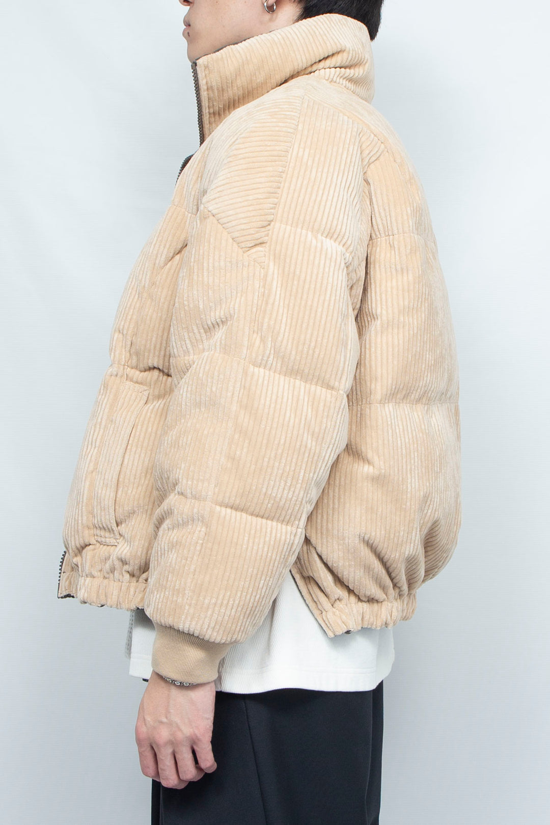 Sunset Check Reversible Down Blouson BEIGE