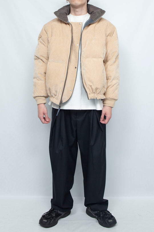 Sunset Check Reversible Down Blouson BEIGE