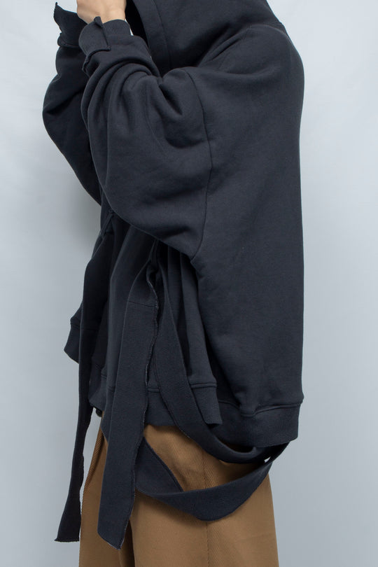 OVER BELT HOODIE CHARCOAL