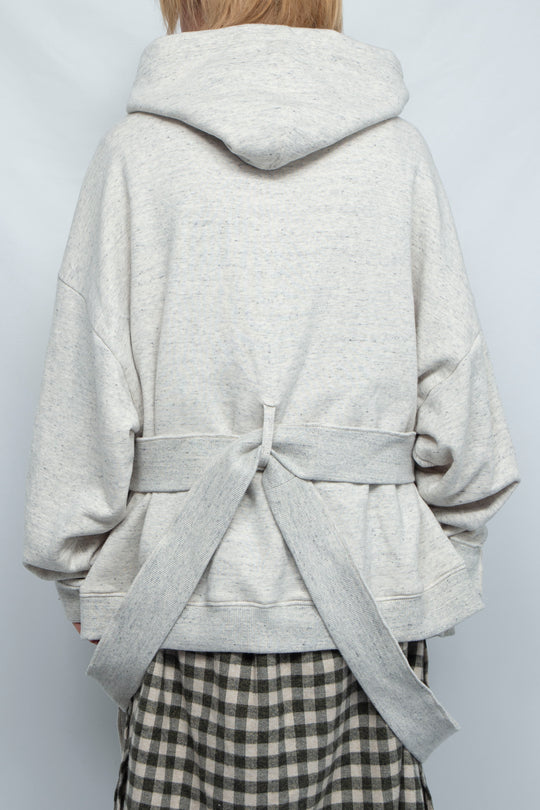 OVER BELT HOODIE OATMEAL