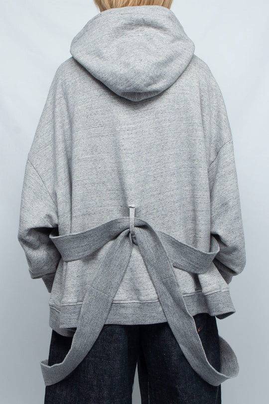 OVER BELT HOODIE GLAY