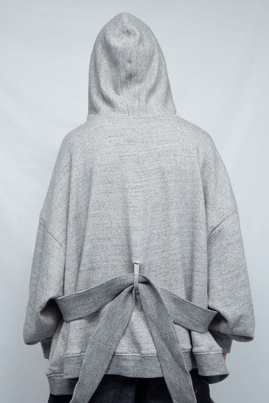 OVER BELT HOODIE GLAY